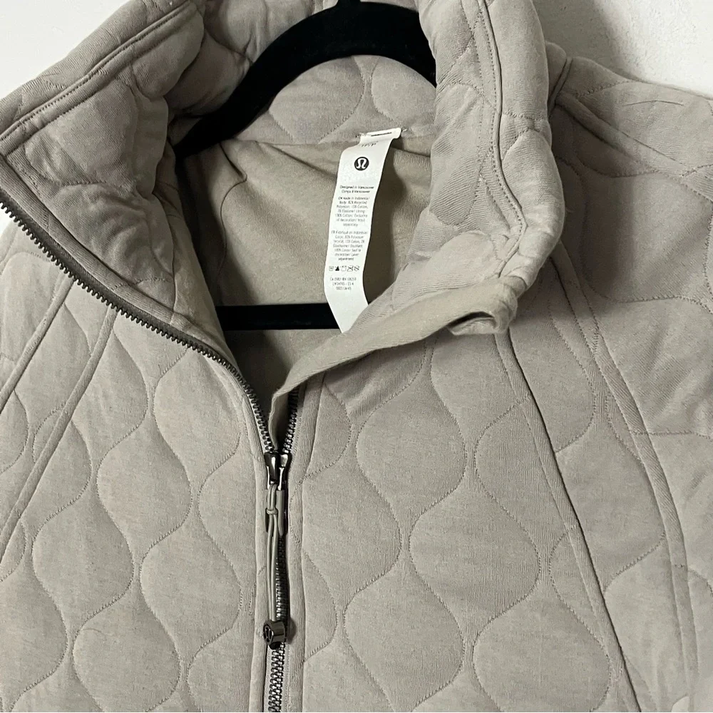 Lululemon Scuba Quilted Half Zip Sweatshirt Jacket Riverstone Size XS/S - Picture 2 of 7
